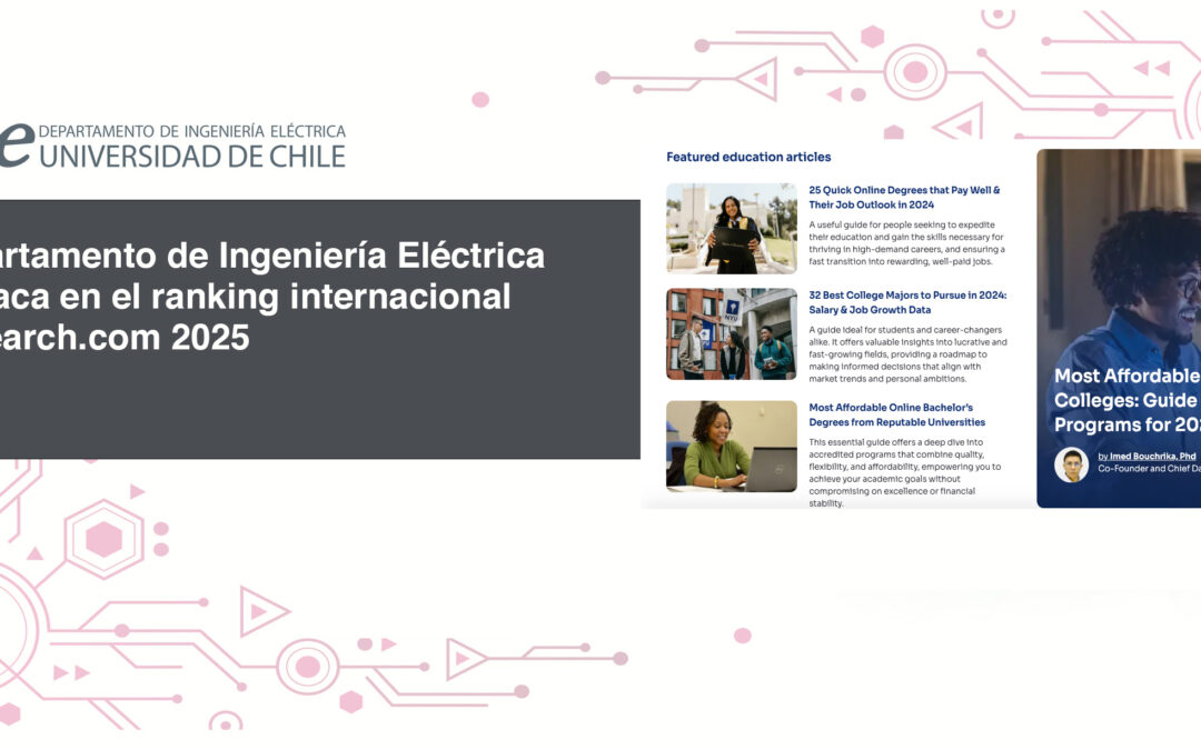 Departamento de Ingeniería Eléctrica destaca en el ranking internacional Research.com 2025