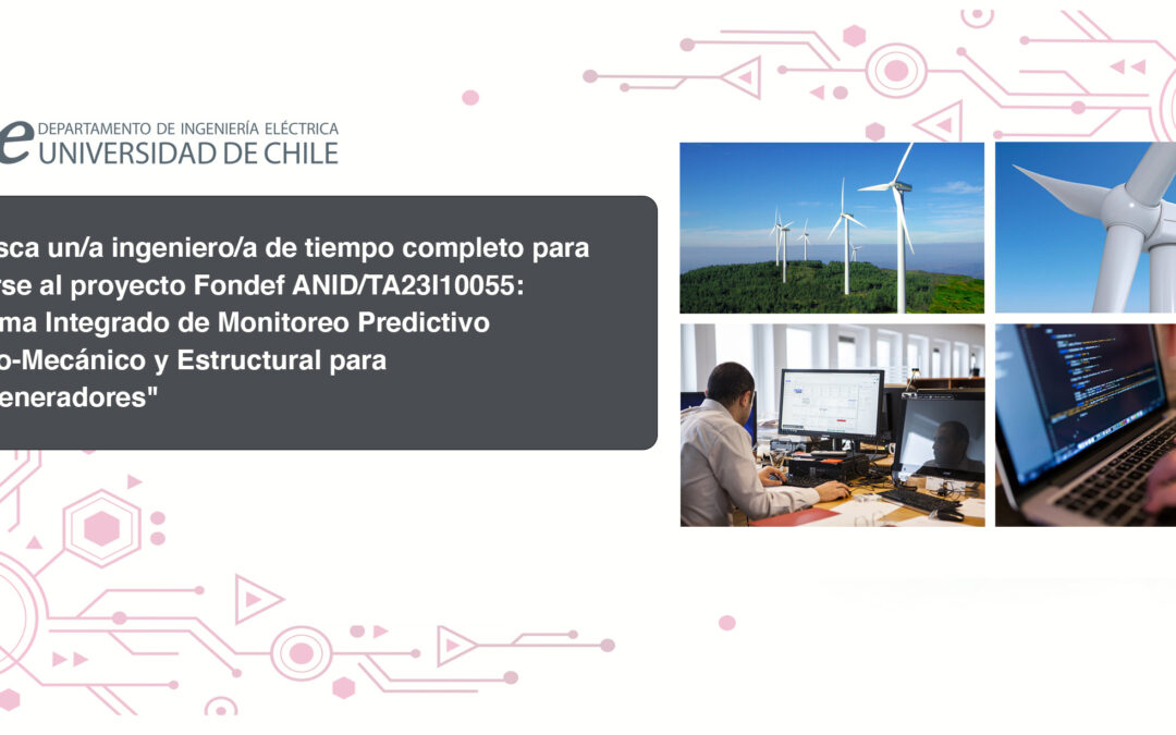Se busca un/a ingeniero/a de tiempo completo para sumarse al proyecto Fondef ANID/TA23I10055