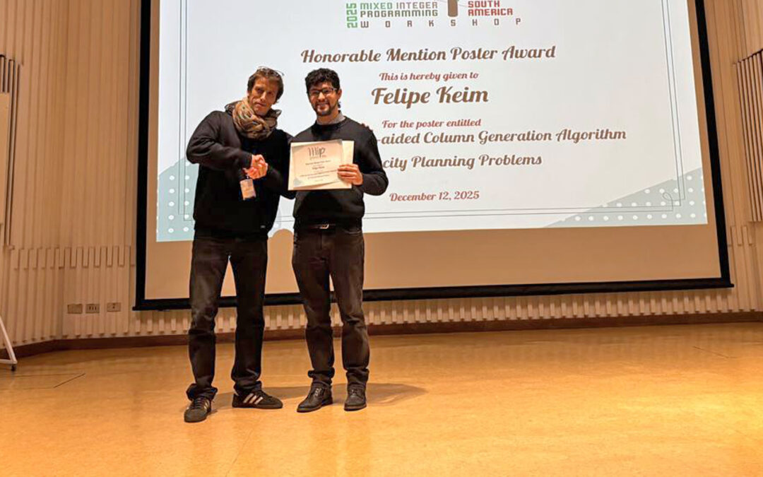 Estudiante del DIE recibe mención honrosa en prestigioso workshop internacional de programación entera mixta