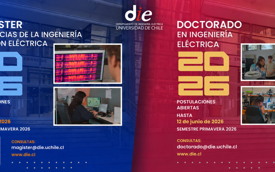 Convocatoria abierta para Postulaciones Primavera 2026: Programas de Doctorado y Magíster en Ingeniería Eléctrica
